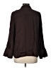 Gap 100% Rayon Brown 3/4 Sleeve Button-Down Shirt Size Lg Petite - photo 2