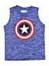 Marvel 100% Polyester Blue Sleeveless T-Shirt Size 7 - photo 1