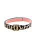 Unbranded 100% Leather Animal Print Gold Brown Leather Belt Size S - photo 1