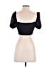 Collusion Black Short Sleeve Blouse Size 6 - photo 2