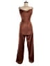 Sincerely Jules 100% Polyester Solid Brown Jumpsuit Size M - photo 1