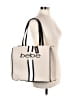 Bebe 100% Polyurethane Stripes Ivory White Tote One size - photo 2