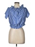 Shein 100% Polyester Blue Short Sleeve Blouse Size 12 - photo 2
