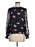 Warehouse 100% Polyester Black Long Sleeve Blouse Size 8 - photo 1