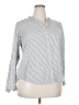 Knox Rose Stripes Silver Long Sleeve Button-Down Shirt Size XXL - photo 1