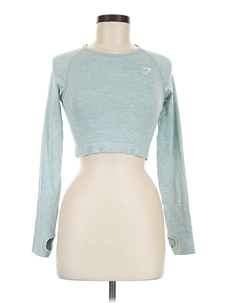 Pre-owned Gymshark Long Sleeve T-shirt In Teal