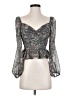 Shein Gray 3/4 Sleeve Blouse Size 2 - photo 1