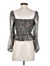 Shein Gray 3/4 Sleeve Blouse Size 2 - photo 2