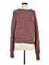 Free People Tweed Burgundy Pullover Sweater Size M - photo 1