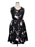Unbranded Floral Black Casual Dress Size XXL - photo 1