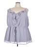 Torrid 100% Polyester Gray Sleeveless Blouse Size 5X Plus (6) - photo 1