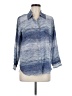 L'Agence 100% Silk Blue 3/4 Sleeve Silk Top Size 6 - photo 1