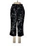 Assorted Brands 100% Polyester Print Black Casual Pants Size L - photo 1