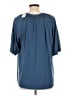 L.L.Bean Blue Short Sleeve Blouse Size L - photo 2