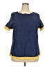 Unbranded Blue Short Sleeve Blouse Size XXL - photo 1