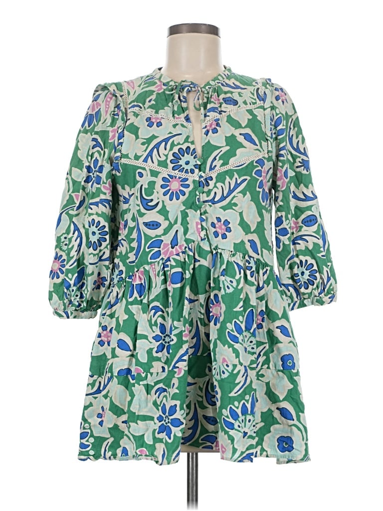Pre-owned Zara Casual Dress In Green