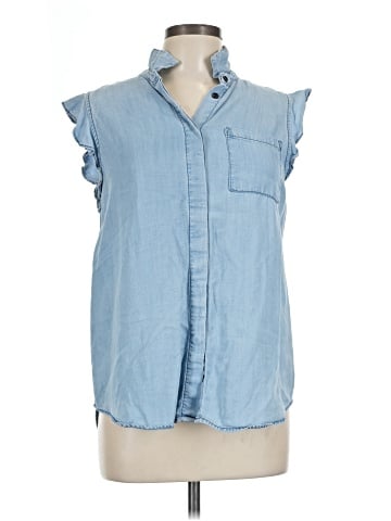 Who What Wear Sleeveless Button-Down Shirt (view 1)