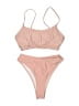 Andie Solid Tan Two Piece Swimsuit Size L - photo 1