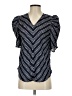 Ryegrass 100% Polyester Blue Short Sleeve Blouse Size XS - photo 1