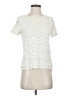 Reiss 100% Viscose Ivory Short Sleeve Top Size S - photo 1