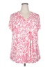Lane Bryant Pink Short Sleeve Blouse Size 22 - 24 Plus - photo 1