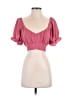 Forever 21 100% Polyester Pink Short Sleeve Blouse Size M - photo 1