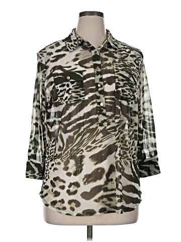 INC International Concepts 3/4 Sleeve Blouse (view 1)