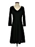 Worthington Solid Black Casual Dress Size S - photo 1
