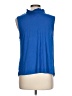 Ann Taylor LOFT 100% Polyester Blue Sleeveless Blouse Size L - photo 2