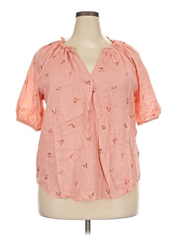 a.n.a. A New Approach Short Sleeve Blouse (view 1)