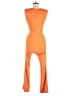 Unbranded 100% Polyester Solid Orange Jumpsuit Size M - photo 2