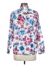 Gap 100% Cotton Floral Blue Long Sleeve Blouse Size M - photo 2