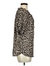 Ann Taylor LOFT 100% Polyester Animal Print Tan Short Sleeve Blouse Size M - photo 4