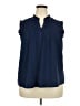 Rain Blue Sleeveless Blouse Size 2X - photo 1