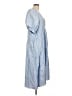 FRAME Solid Blue Casual Dress Size L - photo 4