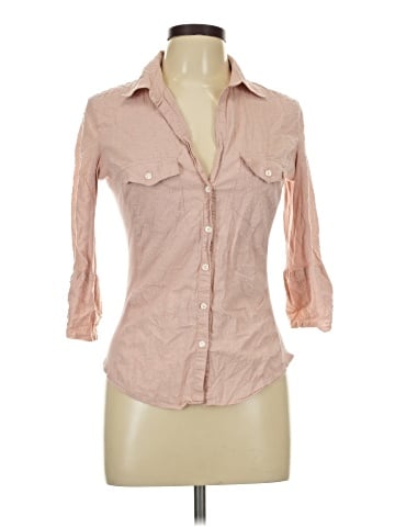 Max Studio 3/4 Sleeve Button-Down Shirt (view 1)
