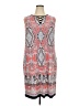 Sandra Darren Print Gray Casual Dress Size 2X - photo 1