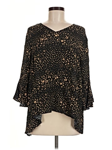 La Roque 3/4 Sleeve Silk Top (view 1)