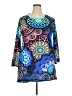 Unbranded 100% Polyester Graphic Blue Casual Dress Size XXL - photo 1
