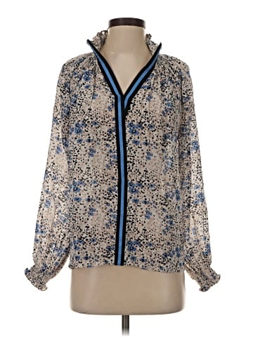 Rungolee Long Sleeve Silk Top (view 1)