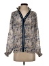 Rungolee 100% Silk Blue Long Sleeve Silk Top Size XS - photo 1