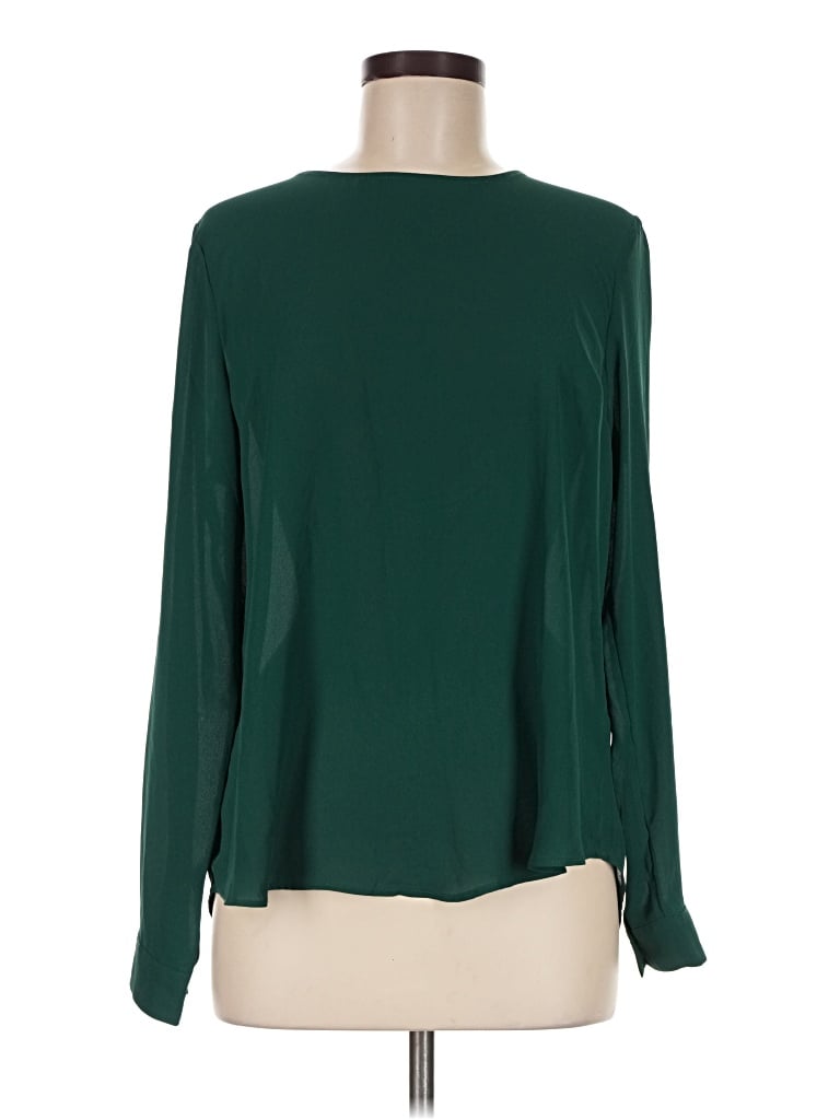 Pre-owned Maurices Long Sleeve Blouse In Green