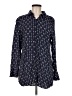 Soft Surroundings 100% Rayon Blue Long Sleeve Button-Down Shirt Size M - photo 1