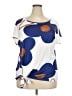 Unbranded 100% Polyester Blue Short Sleeve Blouse Size XXL - photo 1