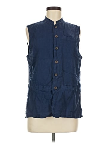 Fabindia Sleeveless Button-Down Shirt (view 1)