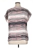 Vince Camuto 100% Polyester Silver Short Sleeve Top Size XL - photo 2