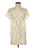 Express Outlet 100% Nylon Ivory Short Sleeve Top Size S - photo 1