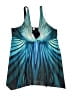 Unbranded Graphic Blue Teal Swimsuit Top Size 16 - photo 1