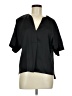 Worthington 100% Polyester Black Short Sleeve Blouse Size M - photo 1