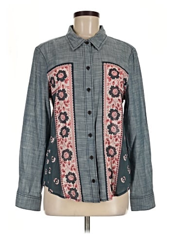 Free People Long Sleeve Button-Down Shirt (view 1)